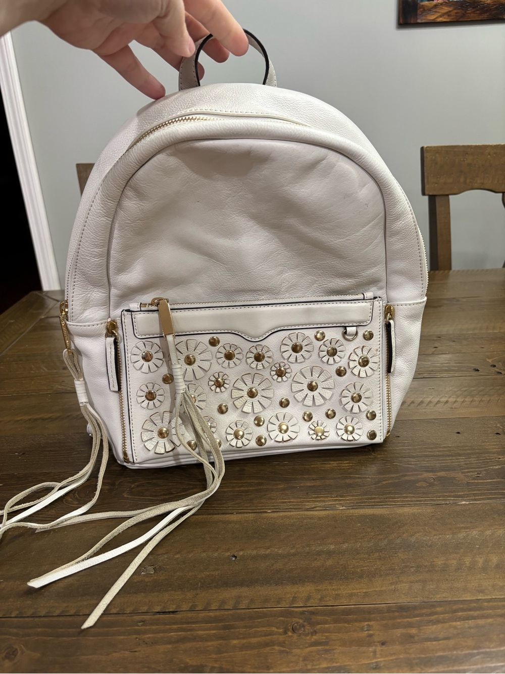Rebecca Minkoff Floral Studded Mini Julian Backpack